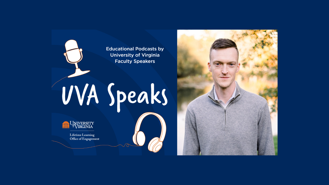 Cover art for the UVA Speaks podcast's episode on the National Security Data and Policy Institute